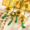 Regalo del Día del Maestro para Maestros, Llavero Práctico de Girasol para Coche, Colgante para Mochila de Jardín de Infancia y Escuela Primaria, Regalo Souvenir