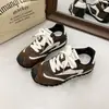 Tênis de Treino Alemão Color Block Retrô Feminino 2026 Outono Novo Versátil Leve Plano Casual Sapatos Esportivos Cadarço Sapatos Forrest Gump