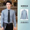Ropa Formal de Negocios de Verano de Manga Corta Camisa Stretch Sin Planchado para Hombre y Mujer Camisa Profesional Azul Claro Ropa de Trabajo Logo Bordado
