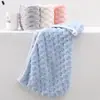 Touca Grossa Super Absorvente para Secar Cabelo Feminino Atacado Touca de Banho de Secagem Rápida Toalha Enrolar Cabelo Longo Toalha Fofa de Secar Cabelo em Fleece de Coral