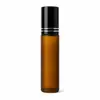 Botella Rodante de Vidrio Esmerilado a Prueba de Luz de 5ml 10ml 15ml para Aceites Esenciales Tapa de Rosca Botella de Perfume Roll-On Botella de Vidrio para Aceites Esenciales