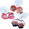 Série Oceano Conjunto Pequeno de Elásticos para Meninas e Crianças Desenho Animado de Concha Prendedor de Cabelo Fofo Princesa Bebê Faixa de Cabelo de Couro