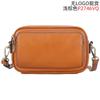 Nueva Bolsa Cruzada de Piel de Vaca Curtida al Vegetal de Primera Capa para Teléfono Móvil, Bolso de Teléfono Móvil de Moda, Bolso Cruzado de Hombro de Cuero Genuino para Hombres y Mujeres