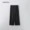 Pantalones Casuales Transfronterizos Apo para Hombre y Mujer en Invierno, Pantalones Holgados de Pierna Ancha, Pantalones de Lana Versátiles con Lazo en la Pierna