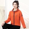 Cárdigan de Primavera y Otoño Abrigo con Cremallera para Mujer Suelto Adelgazante Moderno Top Estilo Occidental Reductor de Edad Suéter Deportivo Casual con Capucha