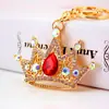 Chaveiro de carro de cristal com coroa de diamante criativa da moda, pingente de acessórios para bolsa feminina, chaveiro atacado 776