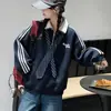 Conjunto de Roupa de Primavera e Outono para Meninas, Roupa de Outono para Crianças Maiores, Moletom com Gola Polo Estilo Coreano, Conjunto de Duas Peças com Calça de Pernas Largas para Crianças, Atacado de Roupas Infantis