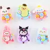 Acessórios DIY Cachorrinho Kuromi Cola Cremosa Peças de Resina Materiais Manuais DIY Presilha de Cabelo Capa de Celular Adesivos para Copo de Água
