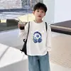 Ropa para niños 100% algodón puro camiseta de manga larga estilo otoño ropa para niño pequeño top casual de otoño para niños super estiloso