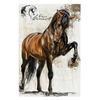 Arte Animal Vintage Caballo Pintura en Lienzo Mural Póster Arte de Pared Dormitorio Sala de Estar Pintura Decorativa Moderna