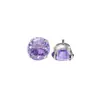 Arete de Aleación de Titanio F136 con Engaste de Garras de Circonia 5A, Joyería de Titanio para Oreja con Base Redonda, Accesorio para Piercing de Labio