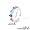 Anillo Abierto de Lujo Minimalista Ins de Nicho con Forma de Gota de Agua Cruzada Anillo de Hoja Francesa Dulce y Fresco para Mujer