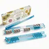 Amazon Mahjong Régua de Empurrar Conjunto de Caixa de Presente de Quatro Suportes de Mahjong Portáteis Antiderrapantes com Régua de Empurrar Suportes de Mahjong Transparentes