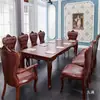 Mesa y Sillas de Madera Maciza Estilo Europeo para 8 Personas Mesa de Conferencias Rectangular Extensible 2m Mesa de Juego de Mesa Werewolf