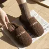 2026 Nuevas Pantuflas de Felpa Invierno Interior Punta Cerrada Cálidas de Algodón Pantuflas de Peluche Ligeras Cómodas para el Hogar