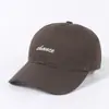Gorra de Béisbol Bordada con Letra a la Moda Estilo Coreano, Linda y Llamativa, Hace que la Cara se Vea Más Pequeña, Gorra Suave con Visera Protectora del Sol de Moda para Parejas