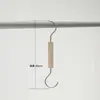 Accesorios de exhibición con gancho en S para tienda de ropa, perchero, gancho para colgar, soporte de exhibición multifuncional de madera maciza, perchero para ropa y pantalones, perchero con clip para bufandas
