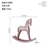 Cavalo de balanço de madeira rosa criativo de estilo europeu transfronteiriço Decoração para casa Sala de estar Quarto infantil Mesa Mesa Decoração de bar
