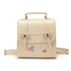 Mochila transfronteiriça estilo coreano com laço para mulheres, novo modelo 2026, simples e elegante, bolsa quadrada pequena de alta aparência, mochila multifuncional
