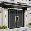 Aleación de Aluminio Puerta Principal Simple y Doble Abatible Acero Inoxidable Nuevo Estilo Chino Puerta de Patio Villa Puerta de Entrada Casa Autoconstruida de Pueblo Grande Puerta de Jardín