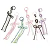 Pingentes de bolsa coloridos feitos à mão, alças de celular DIY, chaveiros trançados, cordões e acessórios para garrafas de água e mochilas