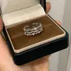 Anillo de lujo ligero, nicho, estrella de alta gama, perla y circonita cúbica para mujer, exquisito y moderno, anillo abierto ajustable