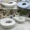 Banqueta de concreto pré-moldado de fábrica com face aparente para piscina de flores piscina de árvores banqueta de cimento de alto desempenho arte em cimento banqueta personalização