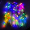 Anillo de pelo LED luminoso de intestino grande para Amazon transfronterizo, cuerda para la cabeza con lazo, banda de goma flash para bar, accesorios para el cabello al por mayor