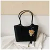 Bolsa de Mão Casual Elegante Simples da Moda 2026 Transfronteiriça Bolsa Tote de Ombro Único Cor Sólida Vintage para Mulheres