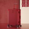 2025 Nuevo Equipaje Rojo Equipaje de Boda Carrito de Dote Maleta de Dote Nupcial Maleta de Boda Equipaje para Mujer