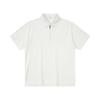 Roupa Masculina Dengjue Camiseta Masculina 220g com Zíper Curto Manga Curta Novo Estilo 2026 Design Simples Solto Camisa Polo com Gola
