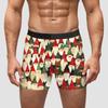 Amazon Europa y Estados Unidos Nuevo Regalo de Navidad Ropa Interior para Hombre Estampado Digital 3D Estampado Completo Cintura Media Alta Elasticidad Calzoncillos