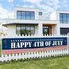 Banner Feliz 4 de Julio Banner del Día de la Independencia Americana Bandera para Colgar en Exteriores