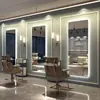Espejo Iluminado LED de Lujo Ligero y Moderno para Salones de Peluquería, Espejo de Pie para Estilismo, Soporte de Espejo de Alta Definición para Maquillaje y Belleza para Salones de Peluquería