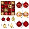 Decoraciones nuevas para bolas de Navidad transfronterizas, caja de regalo, artículos navideños pintados, adornos colgantes de regalo de Navidad, juego de bolas decorativas