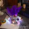 Nova Máscara Luminosa para Festa de Formatura Adereços para Fantasia Halloween Transfronteiriça Sexy Meio Rosto Pequena Princesa