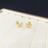 Brincos 3D da moda, populares, simples, para o dia a dia, unhas de cartilagem, adequados para todos os ouvidos, em aço titânio, ouro 18K