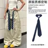 Corbata de Raya Estilo Universitario Cinturón Cadena de Cintura para Mujer 2025 Nuevo Estilo Bufanda Accesorios para la Cintura Bufanda de Seda Sexy