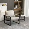 Sillón Individual Nórdico, Sofá Perezoso, Silla de Ocio Minimalista de Hierro Forjado de Lujo Ligero Estilo Italiano, Silla Tigre para Sala de Estar de Apartamento Pequeño