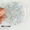 Filme de Laminação a Frio Laser Holográfico Autoadesivo A4 Filme Autoadesivo Protetor de Foto Filme Adesivo de Emblema Liso Estrela de Vidro