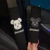 Capa Protetora de Ombro para Cinto de Segurança de Carro em Seda de Gelo Desenho Animado Fofo Capa Protetora Anti-aperto para Cinto de Segurança de Carro Decoração de Carro Feminina