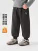 Pantalones casuales de estilo europeo para niños, forrados de felpa para invierno, pantalones de algodón gruesos de invierno para niños pequeños, ropa de invierno para niños