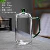 Colección taza de té verde de vidrio hecha a mano lenguaje de primavera Taza resistente al calor taza especial para té de burbujas con tapa taza para beber de oficina alto valor de color