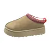 Botas de Neve 24 Femininas Tamanho de Exportação 43 Grande Forradas com Lã Pelo Quente Plataforma Sapatos de Algodão Sem Salto Botas de Algodão