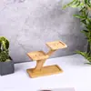 Estante de Flores para Interiores Estante de Flores de Piso de Tronco Madera Maciza Balcón Sala de Estar Escalera Estante de Almacenamiento Maceta Estante de Flores Bambú y Madera