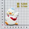 Parche de Pato Animado Lindo de Goma Suave de PVC Accesorios DIY Funda de Teléfono Imán para Refrigerador Accesorios de Decoración para el Hogar