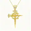 Collar Colgante Cruz con Forma de Uña Hip-Hop de Moda de Fábrica de Origen Transfronteriza Europea y Americana Listo para Venta al por Mayor Unisex
