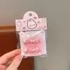 Pegatinas para Uñas Estilo Año Nuevo de Dibujos Animados para Niñas, Pegatinas de Arte para Uñas con Pegamento de Gelatina Desmontables, Pegatinas para Uñas Juguete de Regalo