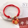 Collar de Año Nuevo para Mascotas Collar para Perro y Gato Tejido a Mano con Cascabel Cuerda Roja Seguro y Festivo Accesorios de Collar de Año Nuevo
