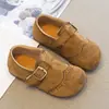 Zapatos retro Birkenstock para niñas, nueva colección de otoño 2026, zapatos individuales retro para niños, estilo británico, zapatos de cuero de suela blanda para bebés y niños pequeños